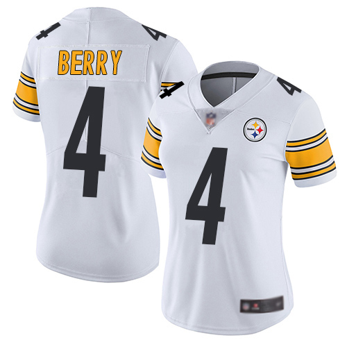 Women Pittsburgh Steelers Football #4 Limited White Jordan Berry Road Vapor Untouchable Nike NFL Jersey